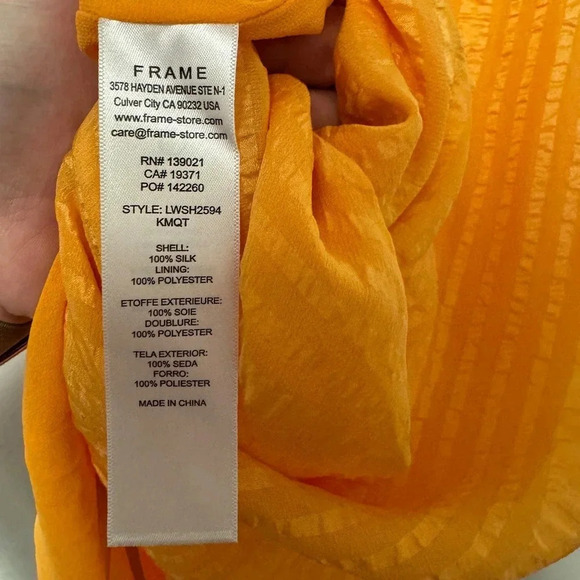 NWT $378 FRAME Denim Womens Crinkled Silk Pullover Halter Top - Picture 7 of 7